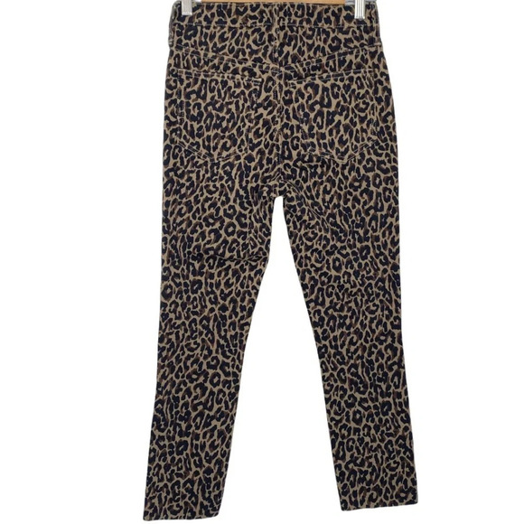 J. Crew 10" High Rise Toothpick Jeans Leopard Print Size 25 - Picture 8 of 10